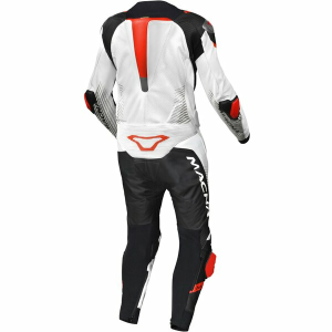 Combinezon de piele race 1 piesa MACNA TRONNIQ Negru/Rosu/Alb 54, 4, nordicamoto.ro