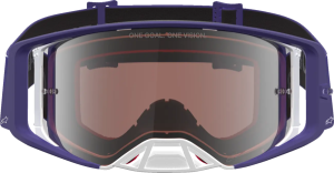 Alpinestars Supertech Atrox síszemüveg – Kék/Fehér/Színes lencse, 4, nordicamoto.ro