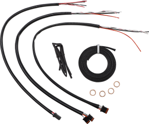 Complete Midnight Braided Handlebar Cable/brake Line Kit Black