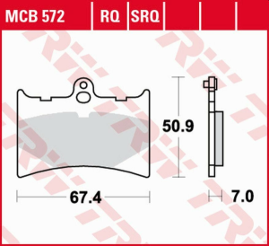 TRW Organic SPORT első fékbetétek az APRILIA AF-1 125 '89–'92 / RS 125 '92–'04 / AF-1 250 '90– / BENELLI CHRONO / CX 125 '91 modellekhez, nordicamoto.ro