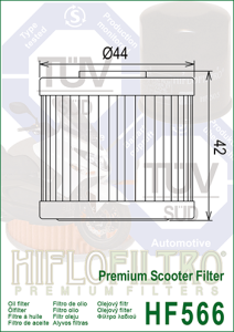 KAWASAKI J125/300 Hiflofiltro HF566 olajszűrő