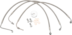 Stainless Steel Brake Line Kit Silver 46 cm - 51 cm (18'' - 20''), 1, nordicamoto.ro