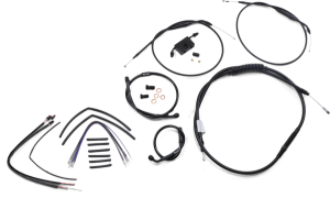 Extended Handlebar Cable And Brake Line Kit For Sportsters With Abs Black