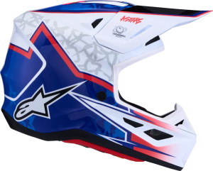 Alpinestars S-M7 Blaster sisak, fehér/kék/piros, XS, 3, nordicamoto.ro