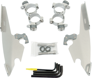 Fats/slim Windshield  Trigger-lock Complete Mount Kit Polished, 2, nordicamoto.ro