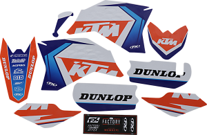 Evo Graphics Kit Orange, White, 2, nordicamoto.ro