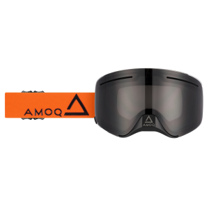 AMOQ Vision Vent motoros szán szemüveg + piros–fekete mágneses lencse – füstös, nordicamoto.ro
