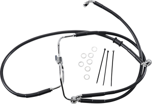 Extended Length Black Vinyl Brake Line Kit Black Oversize [+152 mm (6'')], 1, nordicamoto.ro