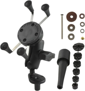 X-grip Ram Mounts mobil tartó, Jug-ra szerelhető, alumínium-acél, fekete – Ram-b-176-a-un7, nordicamoto.ro