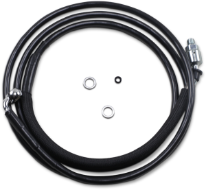 Stainless Steel Hydraulic Clutch Line Vinyl-coat Black +254 mm (10''), 1, nordicamoto.ro