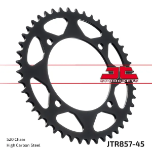 JT SPROCKETS indukciós edzésű, fekete-cink bevonatú hátsó lánckerék, fekete, cink 