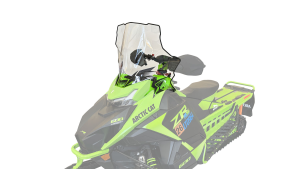 Powermadd Windshield Arctic Cat Catalyst Tall (21") Clear w/Black Graphics