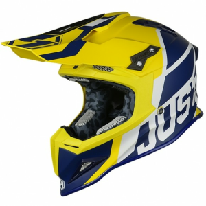 Enduro/cross sisakok, Casca Just1 J12 Unit kék/sárga sisak, nordicamoto.ro