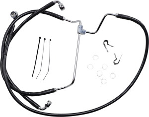 Extended Length Black Vinyl Brake Line Kit Black