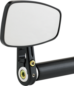 Cafe Style Bar End Mirror Anodized Black, 2, nordicamoto.ro