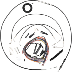 Complete Black Vinyl Braided Handlebar Cable/brake Line Kit Black, 1, nordicamoto.ro