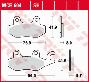TRW Organic hátsó fékbetétek a következő modellekhez: SUZUKI DR 800 '97–'99 / TRIUMPH TIGER 1050 '07–'13 / DYTONA 1200 '93–'97 / TROPHY 1200 '94–'03 / YAMAHA XTZ 750 '89–'97, nordicamoto.ro