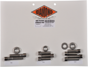 Polished Stainless Motor Mounts Bolt Kit - Visible Only Stainless Steel, Polished, 1, nordicamoto.ro