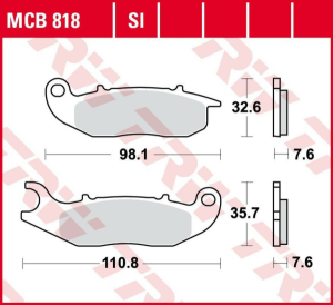 TRW Organic első fékbetétek az AJP PR3 / PR4 / PR5 '13-as modelljeihez -/DERBI TERRA / CITY CROSS 125 '08–'16/HONDA CRF 250L / M / R '13 -/PIAGGIO LIBERTY / MEDLEY 125/150 '16 -/RIJEJU 125 MARATHON PRO '11 -/GAS GAS EC 250/300 '12–'16, nordicamoto.ro