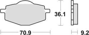 TRW organikus első/hátsó fékbetétek Yamaha TDR 50 '88–'02/DT 80 '85 modellekhez–'97/DT 125 '82–'06/TDR 125 '93–'02/XT 350 '85–'95/XT 500 '76–'81/XT 600 '87–'03/XTZ 660 '91–'95, nordicamoto.ro