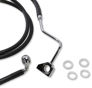 Extended Length Black Vinyl Brake Line Kit Black