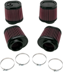 Clamp-on Air Filter Black, Red