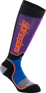 Alpinestars MX Plus gyerekzokni, fekete/lila/kék, M/L, 1, nordicamoto.ro