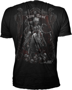 Live Fast Or Die Reaper T-shirt Black 2XL, 3, nordicamoto.ro