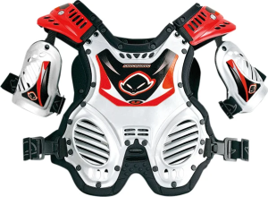 Child Shockwave Chest Protector Red, White ONE SIZE, 2, nordicamoto.ro