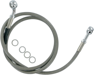 Stock Length Front Brake Line Kit Silver