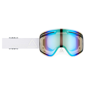 AMOQ Vision Vent+ mágneses síszemüveg, Whiteout – arany tükörlencse
