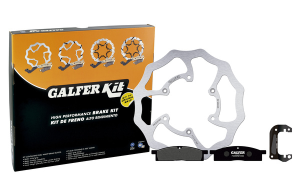 Oversize Brake Kit Front Black, Silver, Stainless Steel, Polished, 2, nordicamoto.ro