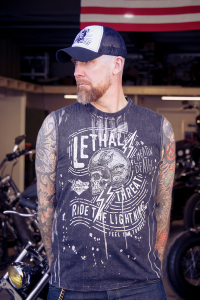 Vintage Velocity Ride The Lightning Tank Top Blue 3XL, 2, nordicamoto.ro