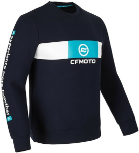 CFMOTO EXPERIENCE MORE TOGETHER CASUAL SPORT PULÓVER – FEKETE/KÉK, 1, nordicamoto.ro