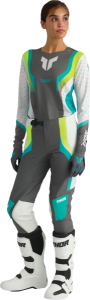 Thor Sportmode Velocity női nadrág, fehér/szürke, 9/10-es méret, 4, nordicamoto.ro