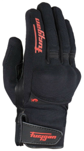Téli motoros kesztyű, Furygan 4531-108 Jet All Season D3O bőrkesztyű, fekete/piros, nordicamoto.ro