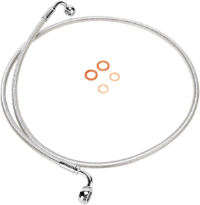 E-z Align Dot Braided Single Disc Front Brake Line Chrome, Sterling Chromite® Ii, 2, nordicamoto.ro
