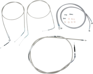 Stainless Handlebar Cable/line Kit Silver