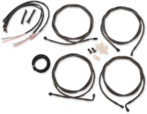 Complete Midnight Braided Handlebar Cable/brake Line Kit Black