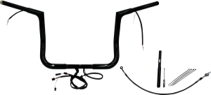 Plug & Play Ez Install 1-1/4(r) Flat Top Handlebar Kit Black, 3, nordicamoto.ro