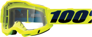 Ochelari 100% Accuri 2 Fluo Yellow Lentila clara ONE SIZE, 1, nordicamoto.ro