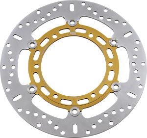 Md Series Pro-lite Contour X Brake Rotor Polished Steel, Yellow
