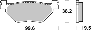 Hf Street Ceramic Organic Brake Pads, 2, nordicamoto.ro
