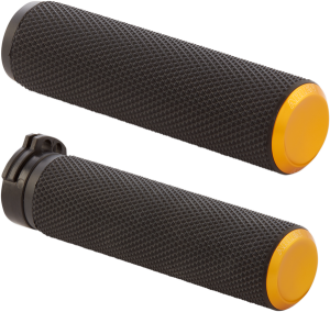 Fusion Knurled Grips Black, Gold