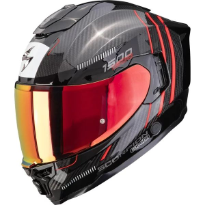 SCORPION EXO-1500 CARBON AIR ZITY M teljes arcú bukósisak, fekete/piros, 4, nordicamoto.ro