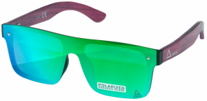 AMOQ Burst Sunglasses PLRZD Wood-Green Mirror, 3, nordicamoto.ro