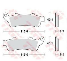 TRW szinterezett első fékbetétek STREET HONDA NT 650 V '02–'05 / VFR 800 '98–'05 / XL 1000 V '99–'03 / STX 1300 '02–'08 / GL 1800 '01–'16 / VTX 1800 '01–'08 / KAWASAKI NINJA / VULCAN 650 '17–