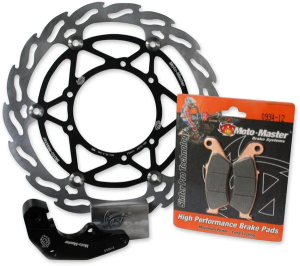 260 mm-es túlméretezett úszó tárcsás fékrendszer – fekete, ezüst, rozsdamentes acél, 1, nordicamoto.ro
