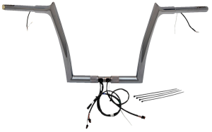 Plug & Play Ez Install 1-1/4(r) Pointed Top Handlebar Kit Silver