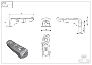 Footrest Kit Bk Uf20, 3, nordicamoto.ro